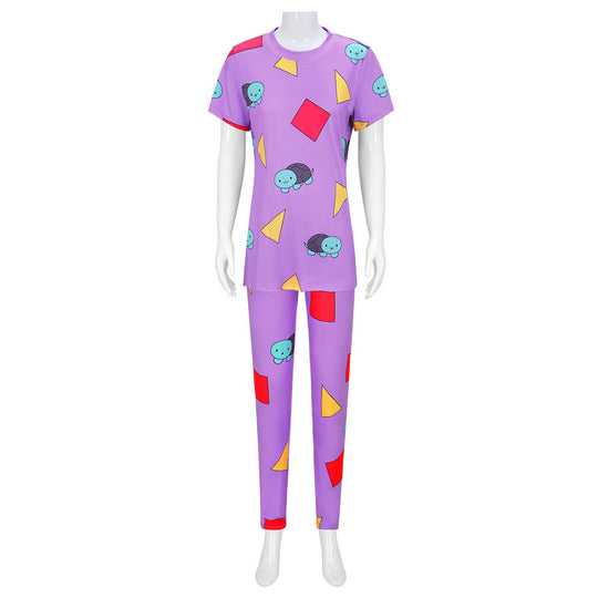 Pyjama 2 Pièces Kpop D-Demon H-Hunters Pour Enfants - T-shirt Manches Longues Et Pantalon - Halloween, Fête, Cadeau - 3