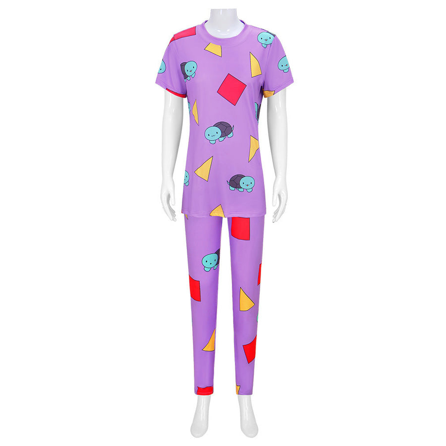 Pyjama 2 Pièces Kpop D-Demon H-Hunters Pour Enfants - T-shirt Manches Longues Et Pantalon - Halloween, Fête, Cadeau - 9