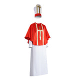Déguisement Adulte Le Pape Tenue Rouge et Blanche Cosplay Costume