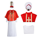 Déguisement Adulte Le Pape Tenue Rouge et Blanche Cosplay Costume