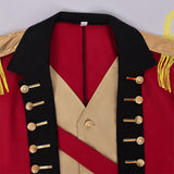 Déguisement Adulte Père Fondateur Tenues Rouge et Bleue Costume Colonial pour Halloween Carnaval