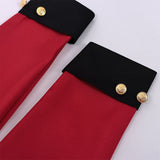 Déguisement Adulte Père Fondateur Tenues Rouge et Bleue Costume Colonial pour Halloween Carnaval