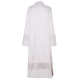 Déguisement Adulte Prêtre Robe en Dentelle Translucide Blanche Costume d'Halloween