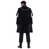 Déguisement Adulte Roi Tudor Tenue de Monarque Noire de La Renaissance Costume Élisabéthain pour Halloween
