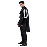 Déguisement Adulte Roi Tudor Tenue de Monarque Noire de La Renaissance Costume Élisabéthain pour Halloween