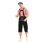 Déguisement Adulte Salopette Tenue Rouge Costume pour Oktoberfest