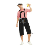 Déguisement Adulte Salopette Tenue Rouge Costume pour Oktoberfest