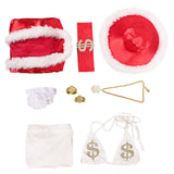 Déguisement Adulte Tenue de Stage Costume Rouge et Blanc pour Halloween