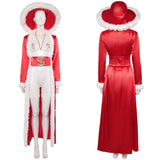 Déguisement Adulte Tenue de Stage Costume Rouge et Blanc pour Halloween