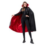 Déguisement Adulte Vampire Pirate Noble Cape Noir Costume d'Halloween