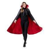 Déguisement Adulte Vampire Pirate Noble Cape Noir Costume d'Halloween