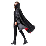 Déguisement Adulte Vampire Pirate Noble Cape Noir Costume d'Halloween