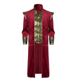 Déguisement Adulte Veste Redingote Médiévale Steampunk Victorienne Costume Rouge pour Carnaval