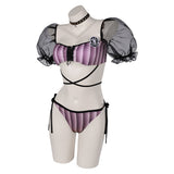 Déguisement Adulte Wednesday Addams Wednesday Uniforme Maillot de Bain Bikini Costume Design Original