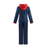 Déguisement Anime JJK Yuji Itadori Tenue de Sweat-shrit Costume Bleu et Rouge
