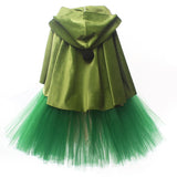 Déguisement Archer Ensemble Robe-Manteau de Chasseresse Médiévale Verte Enfant pour Halloween