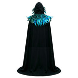 Déguisement Cape Gothique Punk Bleue et Noire Homme pour Halloween
