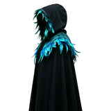 Déguisement Cape Gothique Punk Bleue et Noire Homme pour Halloween