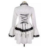 Déguisement Chemise Médiévale à Nanches Cloche et Col Montant Costume Victorien Gothique