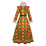 Déguisement Clown Ensemble de Robe Médiévale Jaune Femme