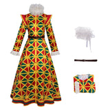 Déguisement Clown Ensemble de Robe Médiévale Jaune Femme