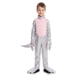 Déguisement Combinaison de Tyrannosaure Rex Argentée Enfant pour Halloween