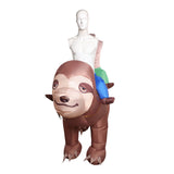 Déguisement Combinaison Gonflable Paresseux Marron pour Halloween