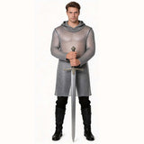 Déguisement d'Armure de Chevalier Gris de Style Rétro Homme
