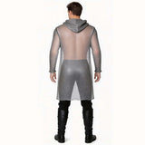 Déguisement d'Armure de Chevalier Gris de Style Rétro Homme