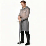 Déguisement d'Armure de Chevalier Gris de Style Rétro Homme