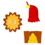 Déguisement Dinde Combinaison Marron et Jaune Adulte pour Thanksgiving