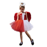 Déguisement Fille Ange TuTu Robe Costume d'Halloween