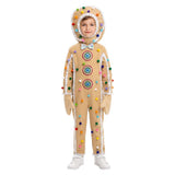 Déguisement Enfant Bonhomme de Pain d'Épices Combinaison Jaune Pour Noël