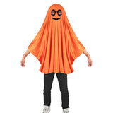 Déguisement Enfant Cape Orange Fantôme Citrouille Costume d'Halloween