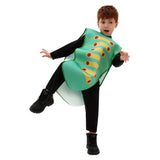 Déguisement Enfant Chenille Costume Vert pour Halloween Carnaval