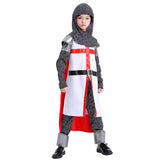 Déguisement Enfant Chevalier Ordre du Temple Tenue Costume Médiéval d'Halloween