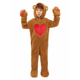 Déguisement Enfant Coeur Ours Combinaison Brune Costume d'Halloween