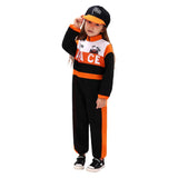 Déguisement Enfant Combinaison de Course Costume Noir pour Halloween Carnaval