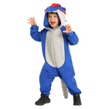 Déguisement Enfant Combinaison de Dinosaure à Double Epine Costume pour Halloween