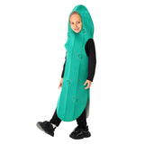 Déguisement Enfant Cornichon Vert Drôle Costume Pour Halloween