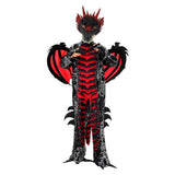 Déguisement Enfant Dinosaure Démon Tenue Rouge Foncé pour Halloween