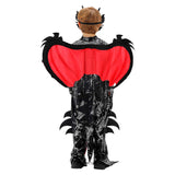 Déguisement Enfant Dinosaure Démon Tenue Rouge Foncé pour Halloween