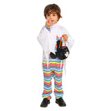 Déguisement Enfant Fantôme Combinaison+Cape Costume pour Halloween Carnaval