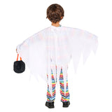 Déguisement Enfant Fantôme Combinaison+Cape Costume pour Halloween Carnaval