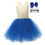 Déguisement Enfant Vice-Versa 2(2024) Tristesse Tutu Robe Bleu Costume d'Halloween