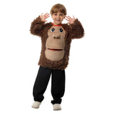 Déguisement Enfant Haut à Manches Longues Gorilla Imprimé Costume d'Halloween