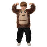 Déguisement Enfant Haut à Manches Longues Gorilla Imprimé Costume d'Halloween