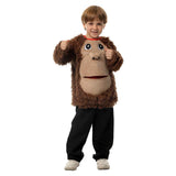 Déguisement Enfant Haut à Manches Longues Gorilla Imprimé Costume d'Halloween
