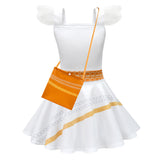 Déguisement Enfant KPop Demon Hunters Huntrix Rumi Robe de Ballet+Sac Costume Blanc