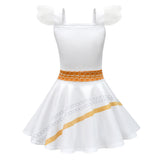 Déguisement Enfant KPop Demon Hunters Huntrix Rumi Robe de Ballet+Sac Costume Blanc